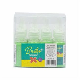 Glitter Poliester Bisnaga 15 grs c/ 12  Verde Neon