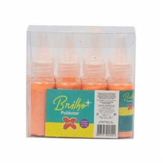 Glitter Poliester Bisnaga 15 grs c/ 12  Laranja Neon
