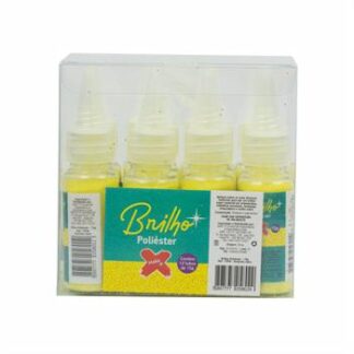 Glitter Poliester Bisnaga 15 grs c/ 12  Amarelo Neon