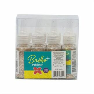 Glitter Poliester Bisnaga 15 grs c/ 12  Multicolor