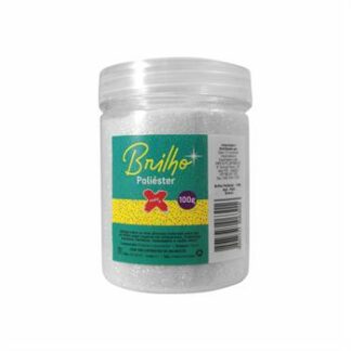 Glitter Poliester Pote 100 grs c/ 6 Branco