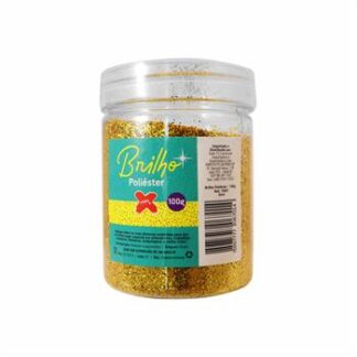 Glitter Poliester Pote 100 grs c/ 6 Ouro