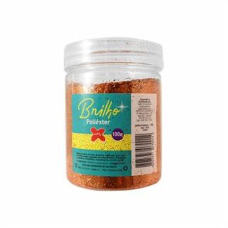 Glitter Poliester Pote 100 grs c/ 6 Cobre