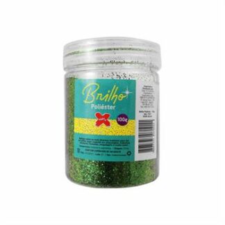 Glitter Poliester Pote 100 grs c/ 6 Verde escuro