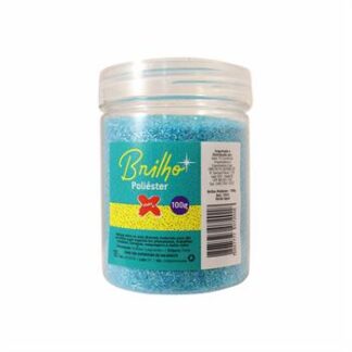 Glitter Poliester Pote 100 grs c/ 6 Verde Agua