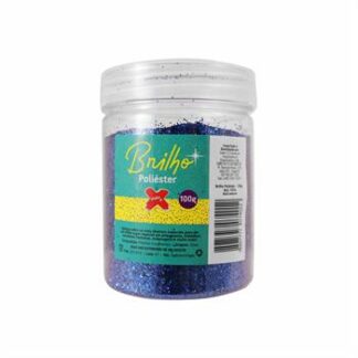 Glitter Poliester Pote 100 grs c/ 6 Azul escuro