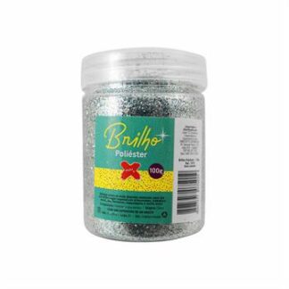 Glitter Poliester Pote 100 grs c/ 6 Azul Celeste