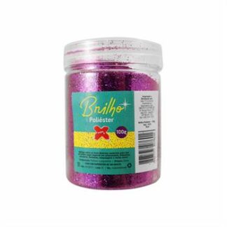 Glitter Poliester Pote 100 grs c/ 6 Roxo