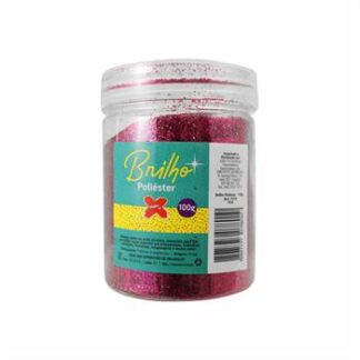 Glitter Poliester Pote 100 grs c/ 6 Pink