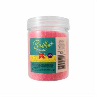 Glitter Poliester Pote 100 grs c/ 6 Rosa neon