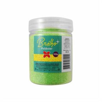 Glitter Poliester Pote 100 grs c/ 6  Verde Neon