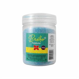 Glitter Poliester Pote 100 grs c/ 6 Azul Neon