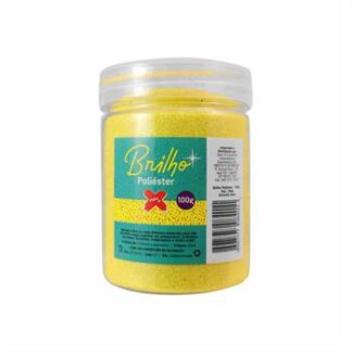 Glitter Poliester Pote 100 grs c/ 6 Amarelo Neon