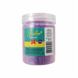 Glitter Poliester Pote 100 grs c/ 6  Lilas neon
