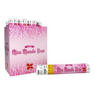 Lança Confete Metalizado Meu mundo Rosa - (Met Rosa) - display com 12