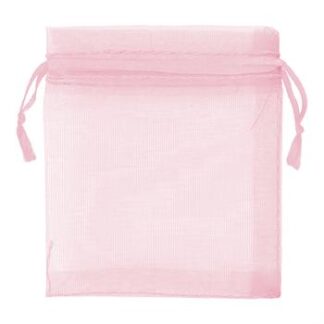 Saco de Organza 8*10 Rosa Claro Pacote c/ 10