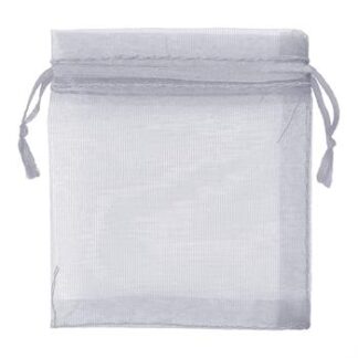 Saco de Organza 8*10 Prata Pacote c/ 10