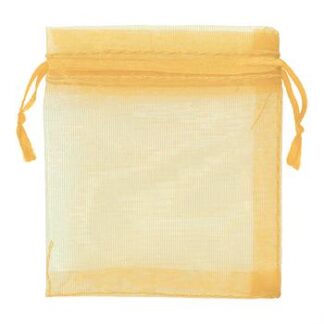 Saco de Organza 8*10 Dourado Pacote c/ 10