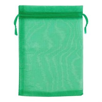 Saco de Organza 12*17 Verde Pacote c/ 10