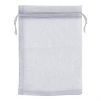 Saco de Organza 12*17 Prata Pacote c/ 10