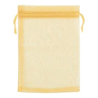 Saco de Organza 12*17 Dourado Pacote c/ 10