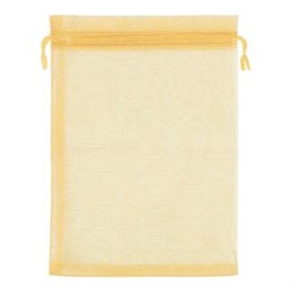 Saco de Organza 14*20 Dourado Pacote c/ 10