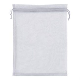 Saco de Organza 17*23 Prata Pacote c/ 10