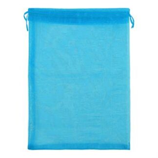 Saco de Organza 20*30 Azul Pacote c/ 5