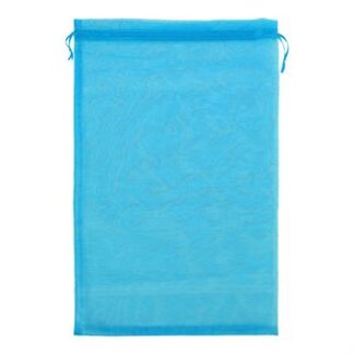 Saco de Organza 24*40 Azul Pacote c/ 5