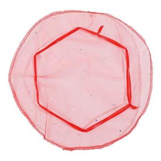 Saco de Organza Redondo 28*28 Vermelho Pacote c/ 5