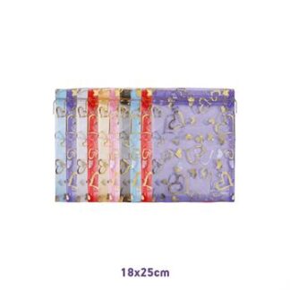 Saco de Organza Estampado 18*25 Sortido Pacote c/ 10