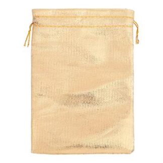 Saco Lame 10*15 Dourado Pacote c/ 10