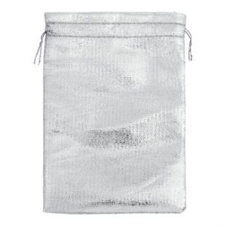 Saco Lame 10*15 Prata Pacote c/ 10