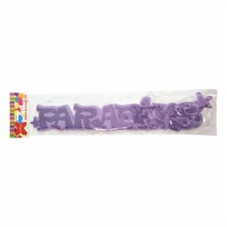 Painel 57X11 Cm Glitter Lilas - C/ 01 Un - "Parabens"