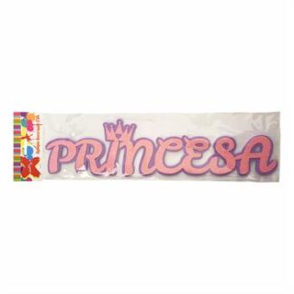 Painel 48X11 Cm Glitter Rosa/Lilas Neon - C/ 01 Un - "Princesa"