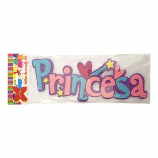 Painel 31X12 Cm Glitter Rosa/Azul Neon - C/ 01 Un - "Princesa"