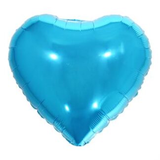 Balão Metalizado Coração 20' - 50 cm Azul
