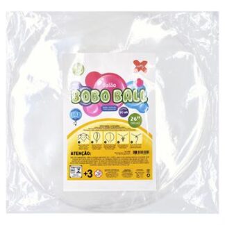 Balão Bubble Transparente 26'' (66 cm) pcte c/ 50
