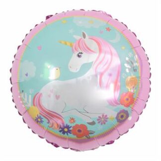 Balão Metalizado Estampado Unicornio 18" - 45 cm