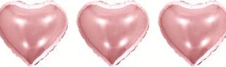 Balão Metalizado Coração Rose Gold  5,5" -  14 cm - c/ 3 und