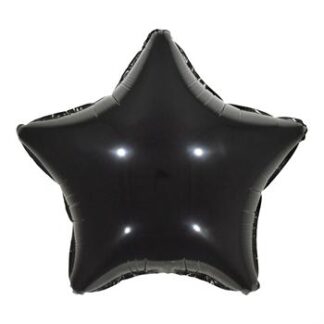 Balão Metalizado  18' - 45 cm Estrela Preto