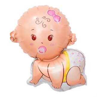 Balão Metalizado Baby Rosa 28x45 cm