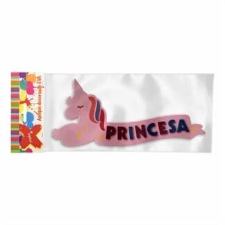 Painel 48X23 Cm Glitter Unicornio  - C/ 01 Un - "Princesa"