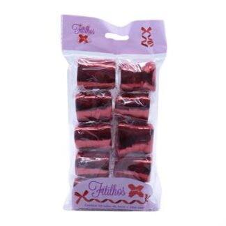 FITILHO 5MMX20M VERMELHO METALIZADO - PCT C/ 10 ROLOS