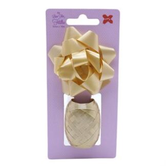FITILHO 5MMX10M + 8CM FLOR - DOURADO - PCT C/ 12