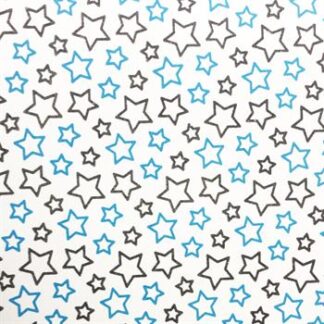 Placa de Eva Estamp. 40cm x 60 cm - Pct c/ 5 fls - Estrelinhas Branco e Azul + Preto
