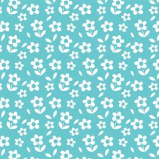 Placa de Eva Estamp. 40cm x 60 cm - Pct c/ 5 fls - Florzinha Azul e Branco